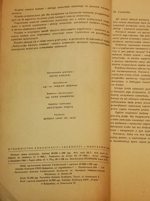 Książka Podręcznik Kierowcy Amatora Słodowy