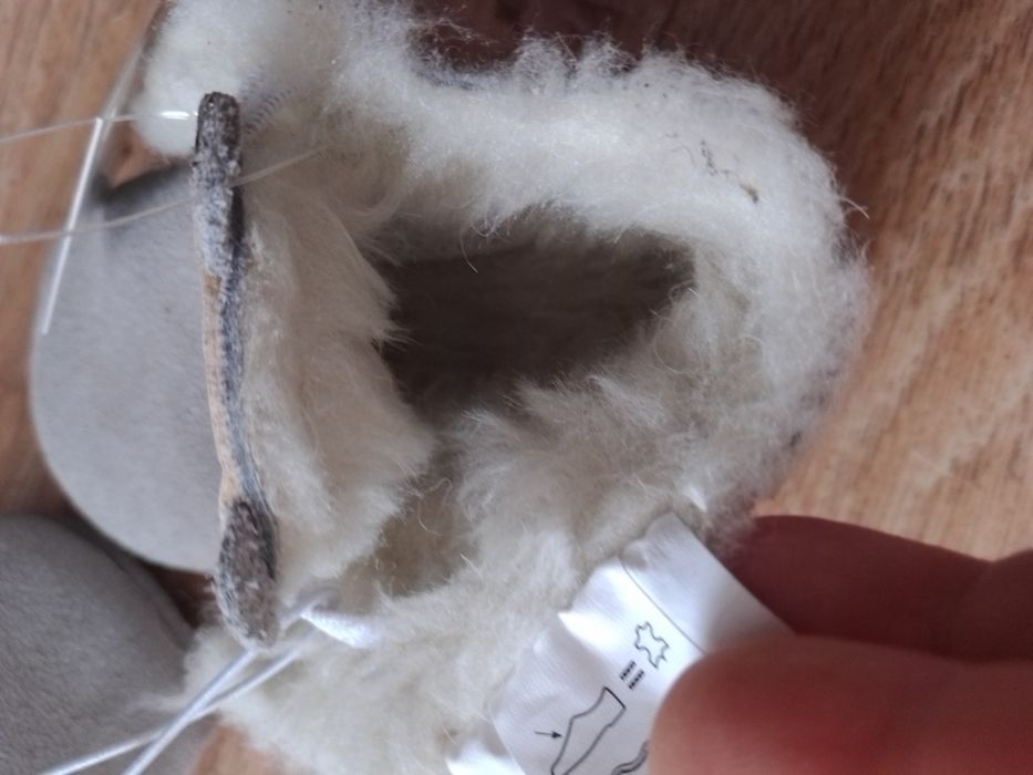 Пинетки 11.5 см (Австрия)натурал.мех и кожа новые