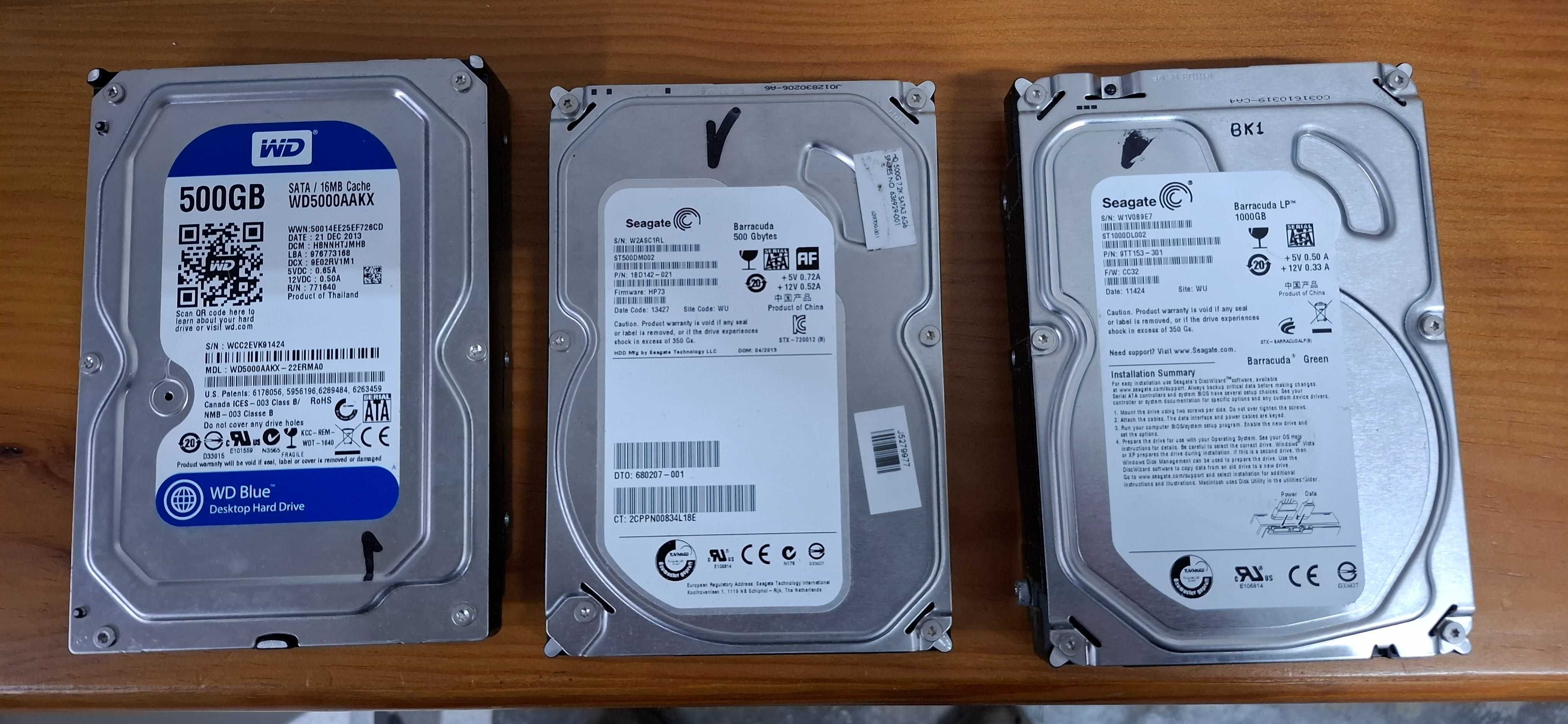 Discos rígidos Sata HDD 500Gb 3,5"