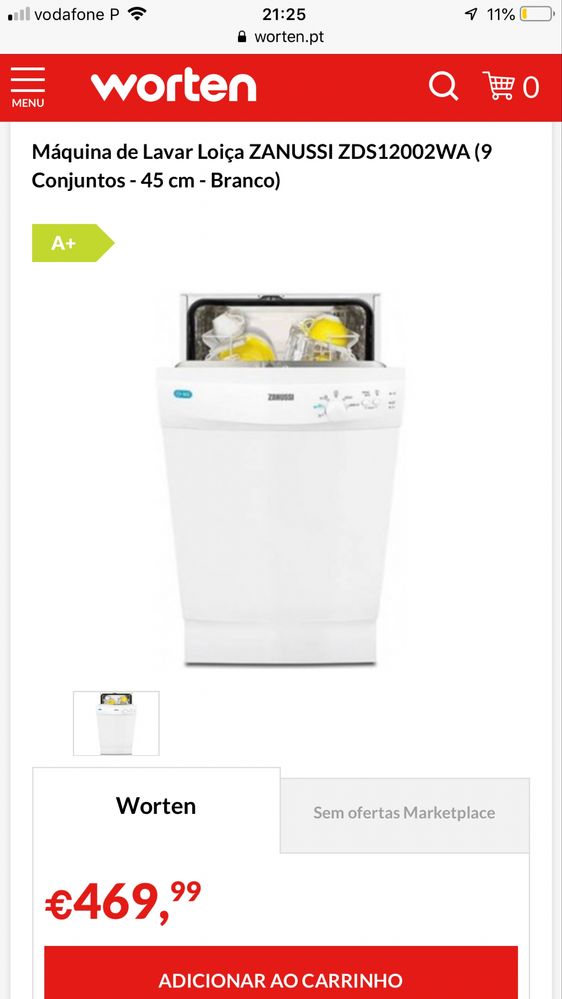 Máquina Lavar Loiça Zanussi