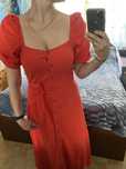 Czerwona elegancka  sukienka h&m