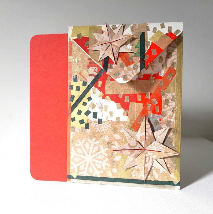 Envelope Rústico de Natal e Cartão em Branco