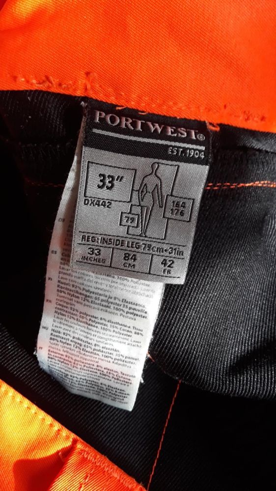 Spodnie ostrzegawcze robocze stretch dx442