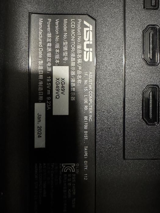 Monitor curvo ASUS ROG 49 polegadas  semi novo comprado em 2024