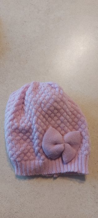 Czapka dziewczęca rózowa