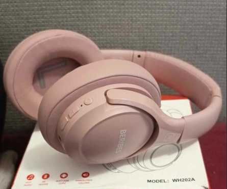 Słuchawki bezprzewodowe nauszne BERIBES WIRELESS HEADPHONES różowe