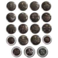 Комплект в капсулах 19 шт. юбилейных монет 10 гривен посвящённых ВСУ