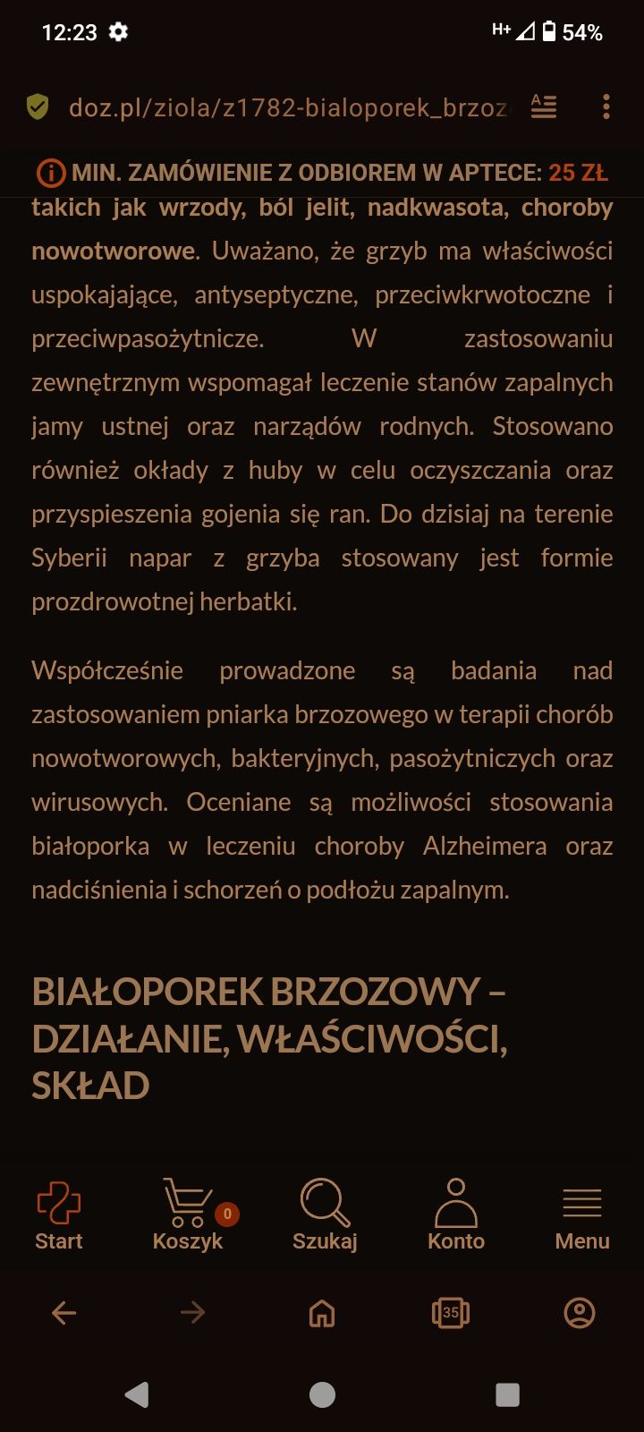 Bialoporek brzozowy