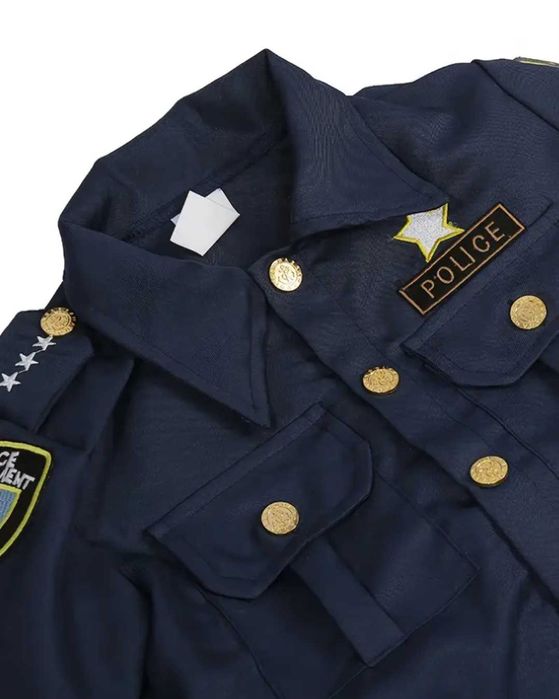 Nowy kostium POLICJANT + akcesoria! r. 134/140 przebranie strój