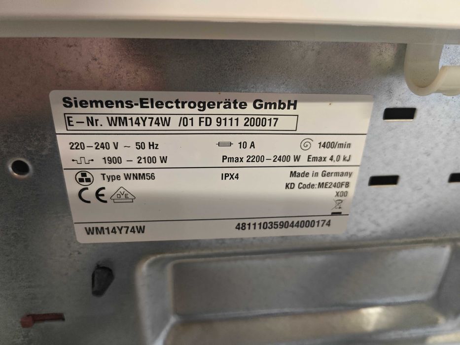 Пральна машина Siemens IQ800