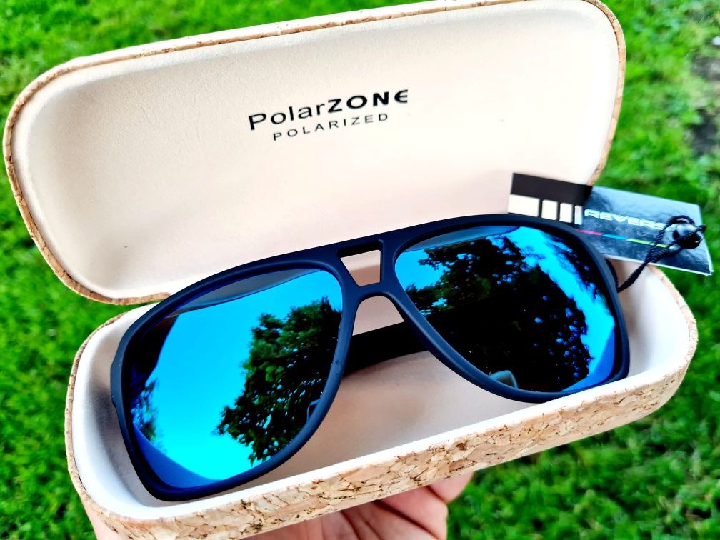 Nowe męskie okulary przeciwsłoneczne lustrzane Polaryzacyjne Revers