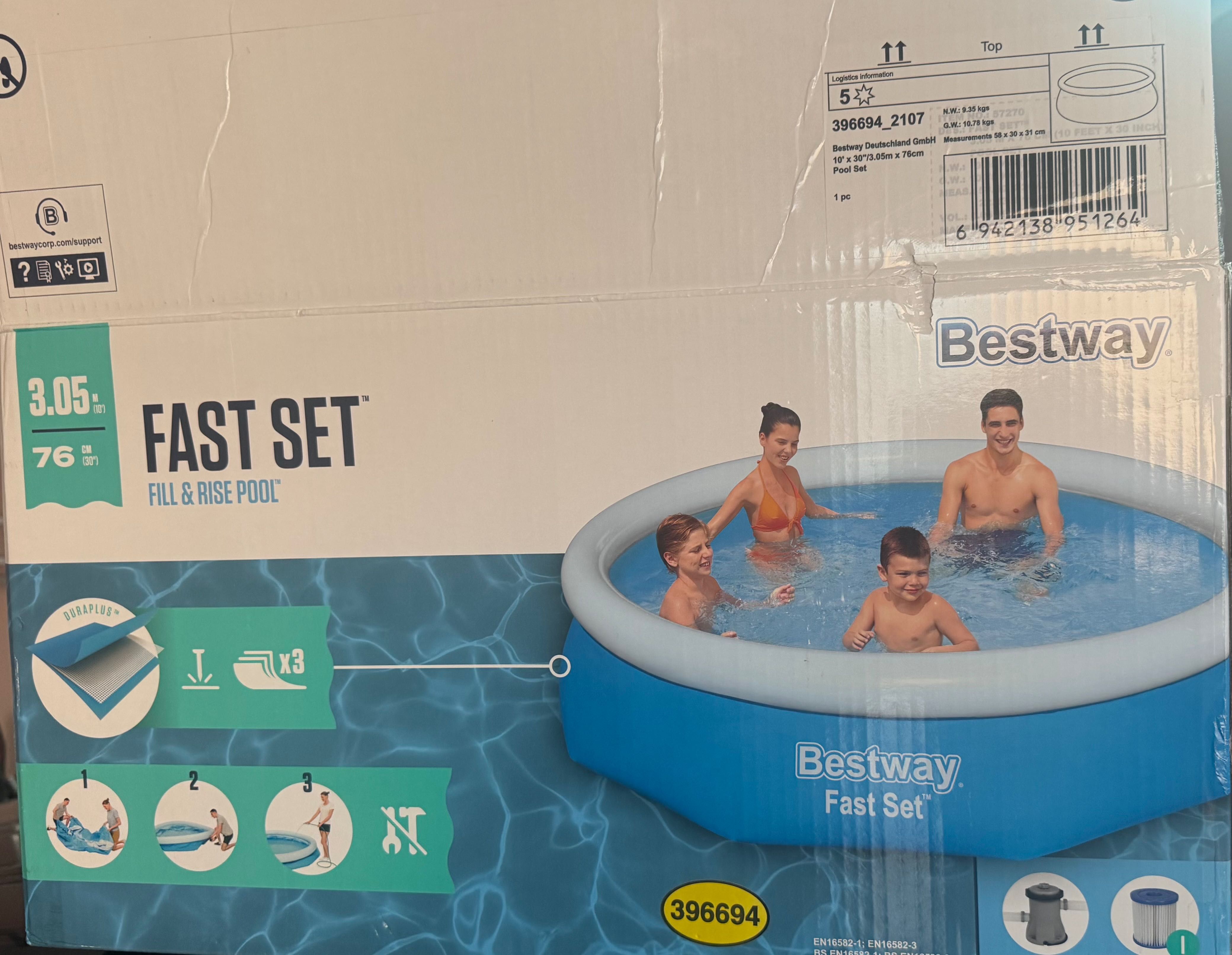 Piscina utilizada uma vez ofereço proteção