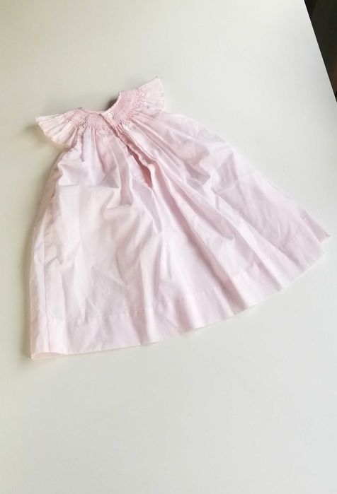 pastelowa długa jasnoróżowa sukienka dla dziewczynki 6-9mies 74