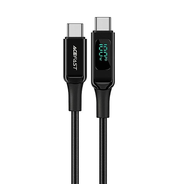 Kabel Acefast C6-03 Black USB-C - USB-C PD QC 100W 5A 480Mb/s 2m - cza