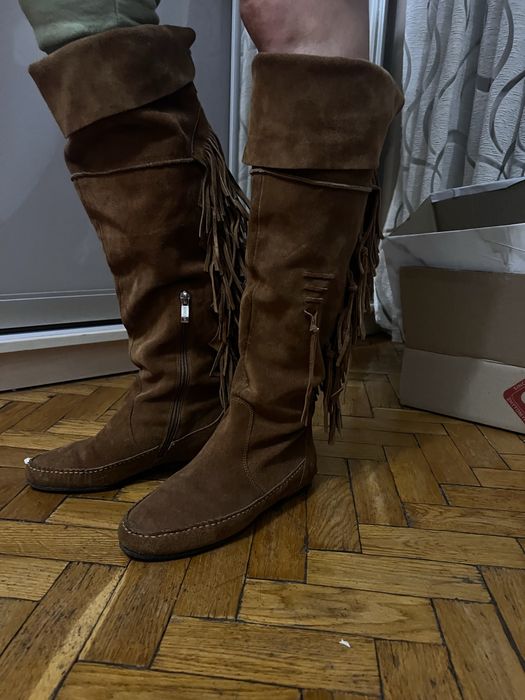 Сапоги натуральная замша , 36 размер