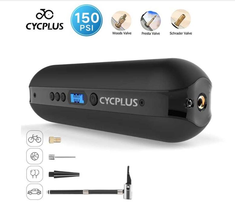 Портативний насос-компресор на АКБ з функцією павербанк