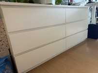 Komoda IKEA MALM 6 szuflad - biała