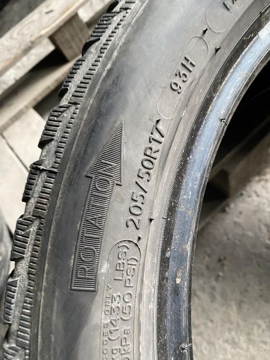 205.50.17 Michelin 2шт зима БУ склад шины резина из Европы 50 R17