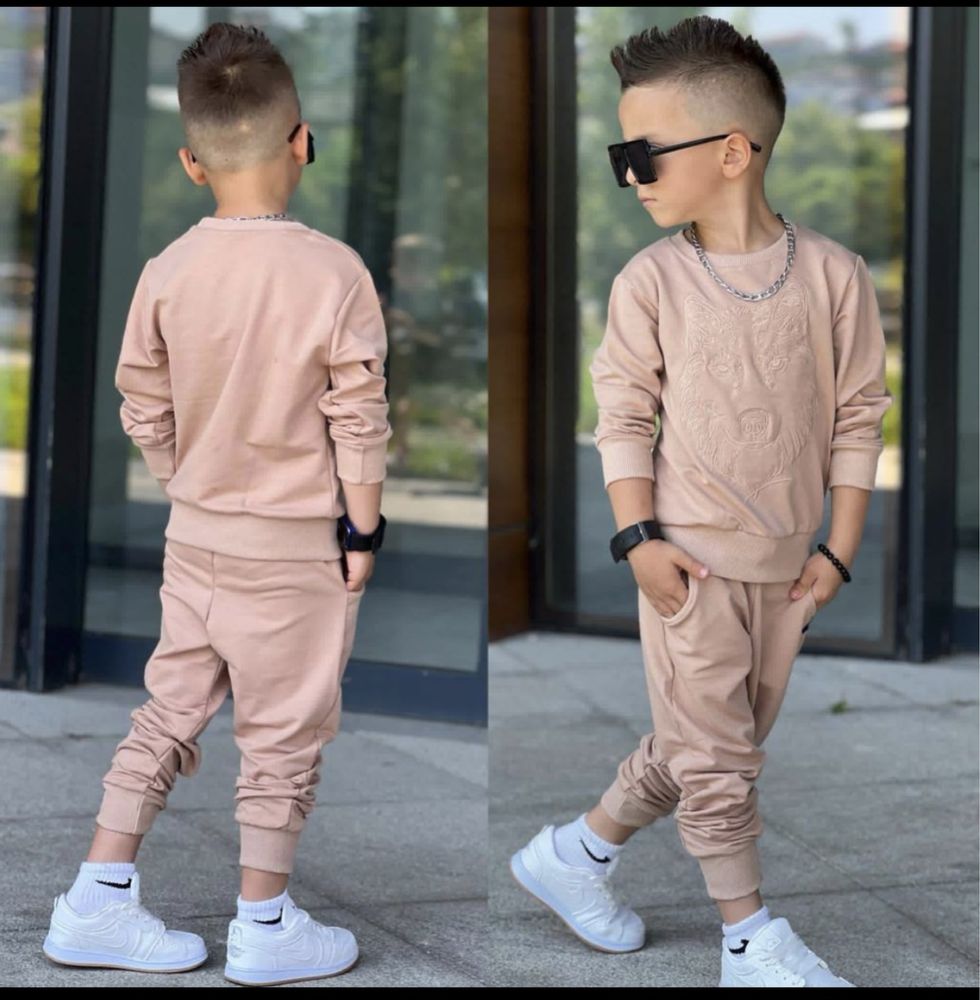 Nowy komplet dres z wilkiem 104 dla chlopca Boyboy