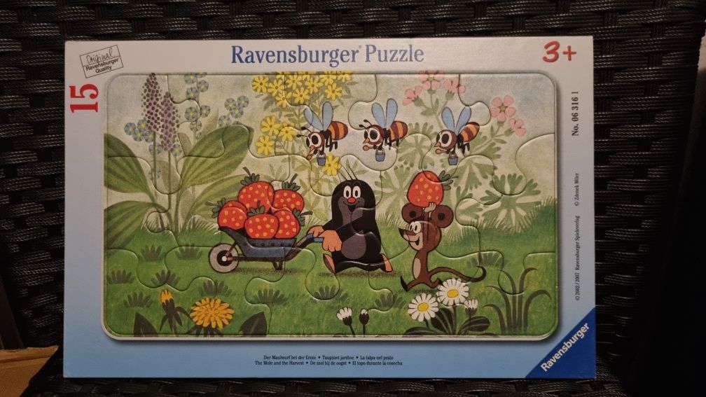 Puzzle krecik ravensburger puzzle 15sztuk