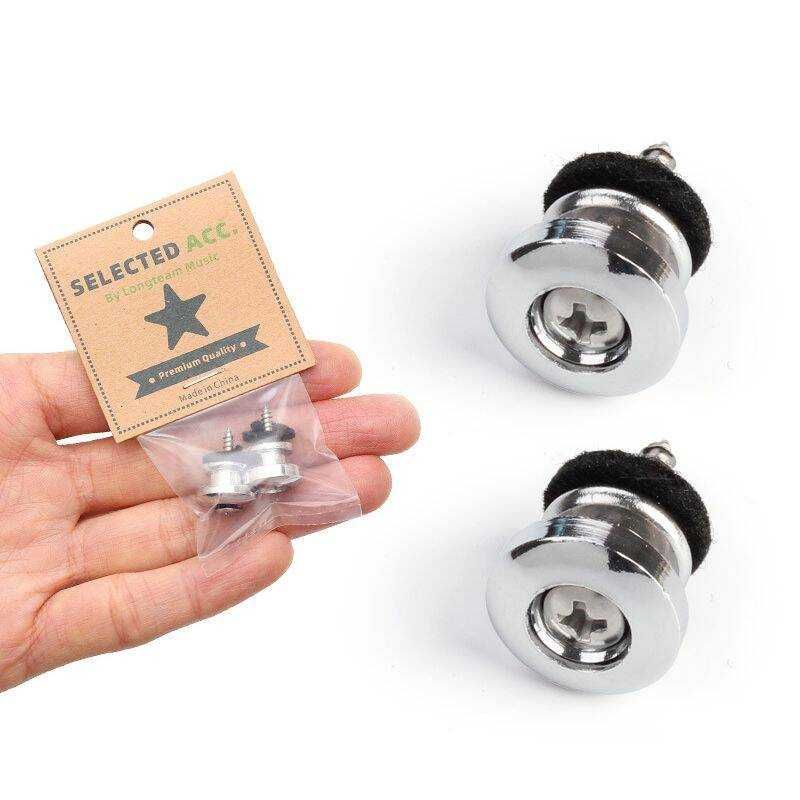 Zaczep do paska gitary srebrny Kera Audio AS-022-S para