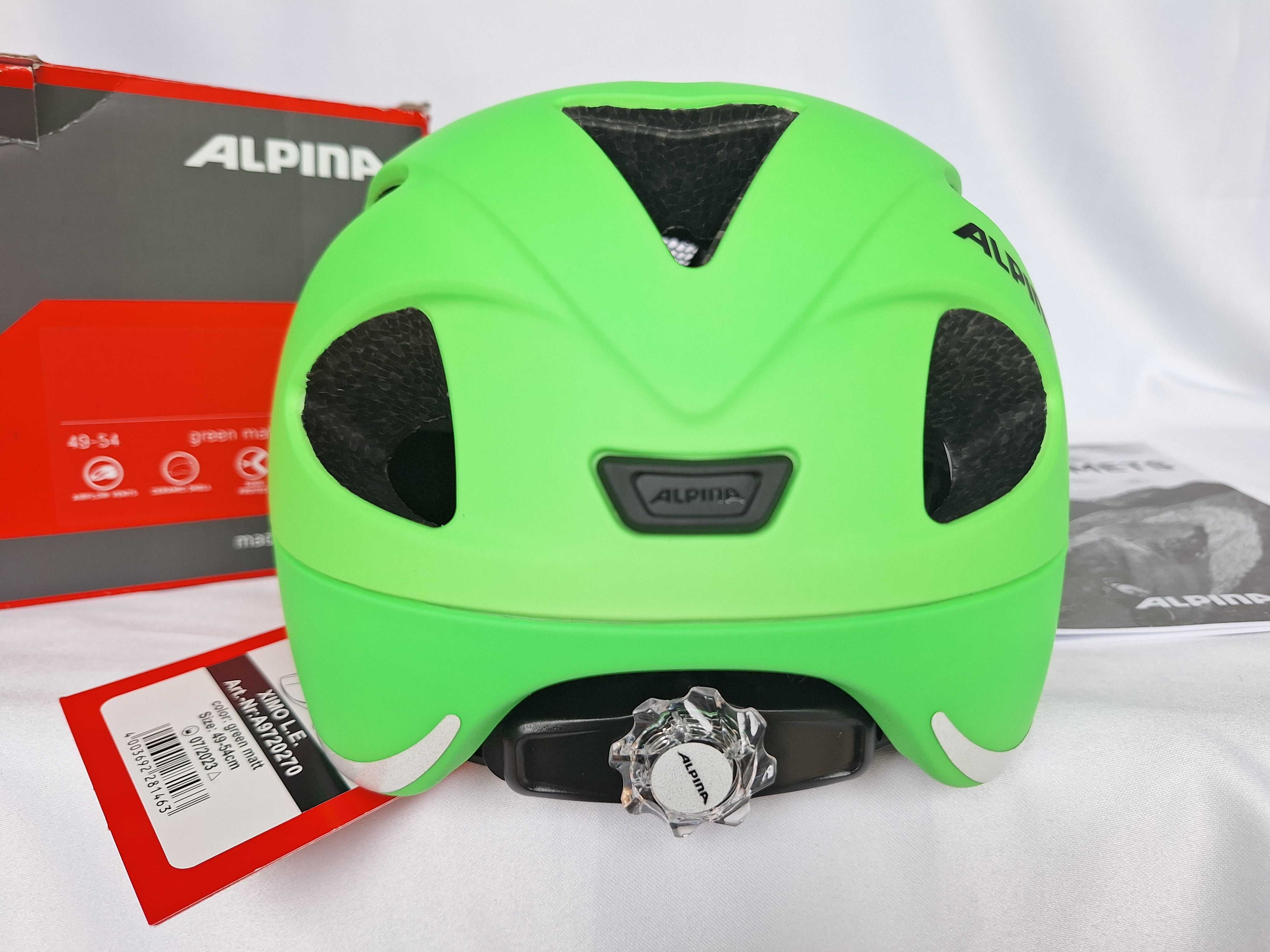 Kask rowerowy dziecięcy Alpina Ximo L.E Green Matt 49-54cm