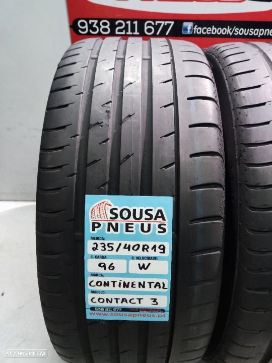 2 pneus semi novos 235-40r19 continental - oferta dos portes
