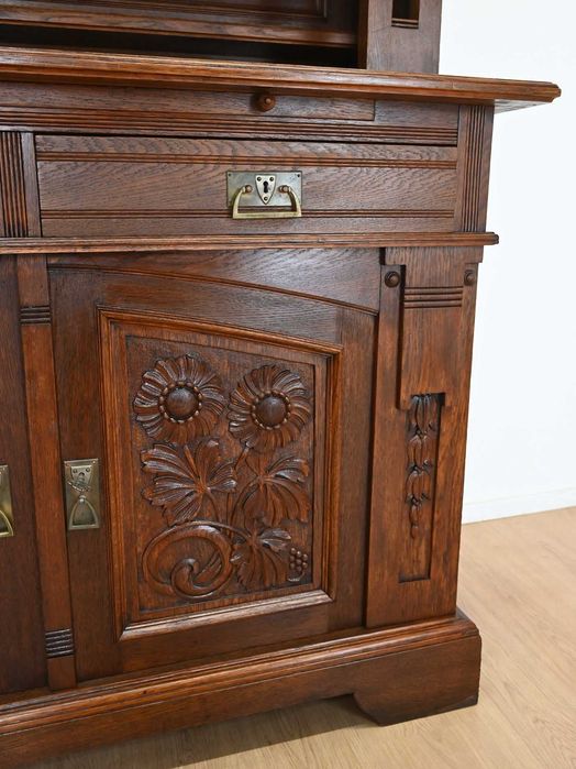 kredens secesyjny z witrażem 103004