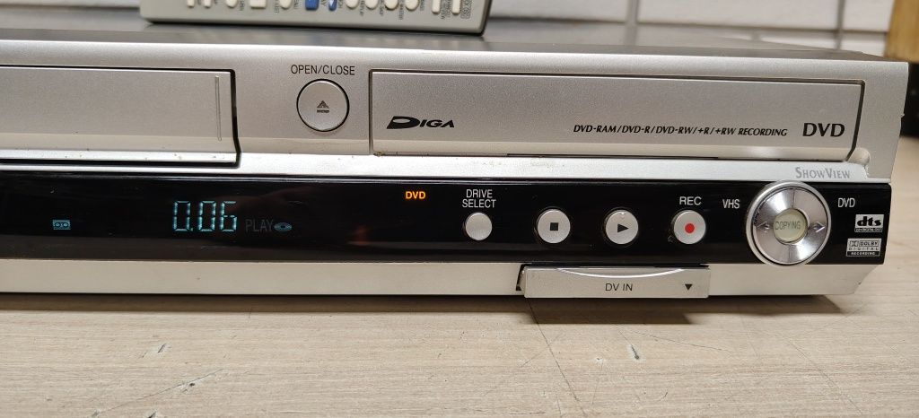 Nagrywarka VHS-DVD Panasonic DMR-ES35V. Po serwisie