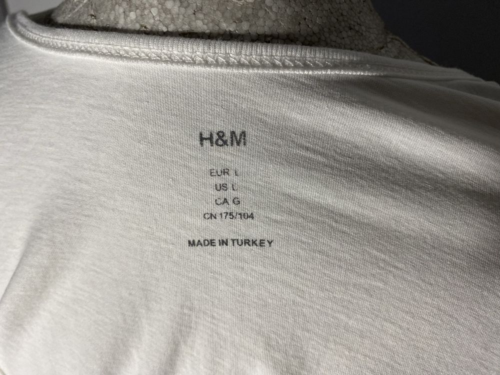 Letnia zwiewna sukienka na ramiączkach biała H&M rozmiar L