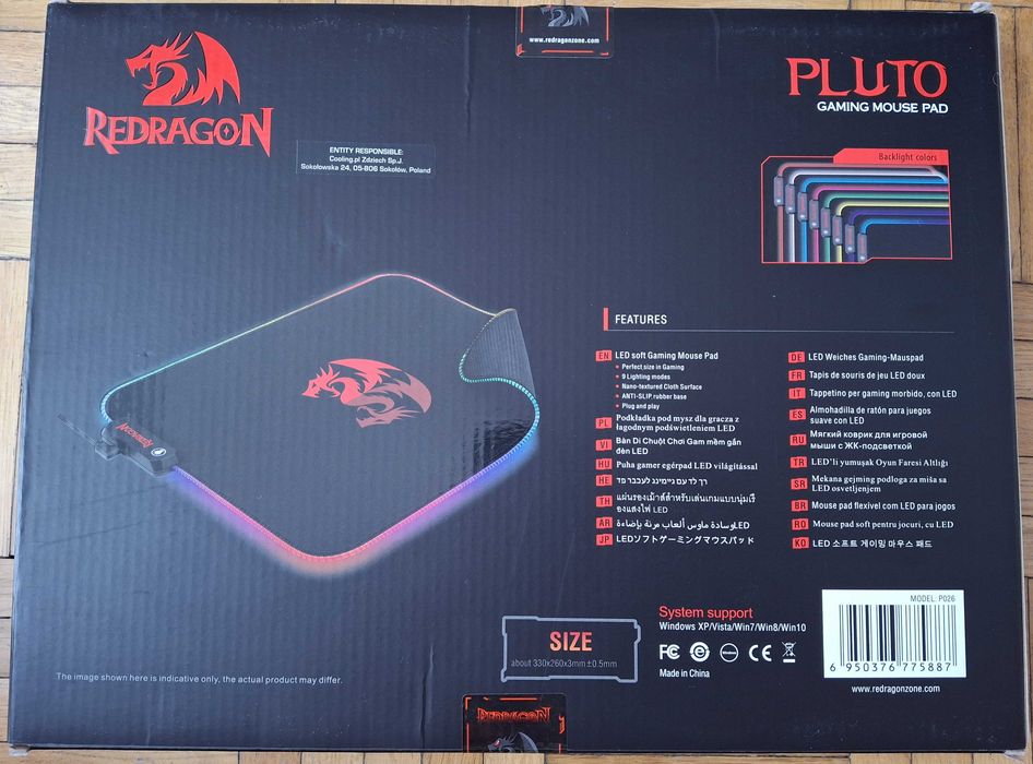 Podkładka pod mysz RGB Redragon Pluto