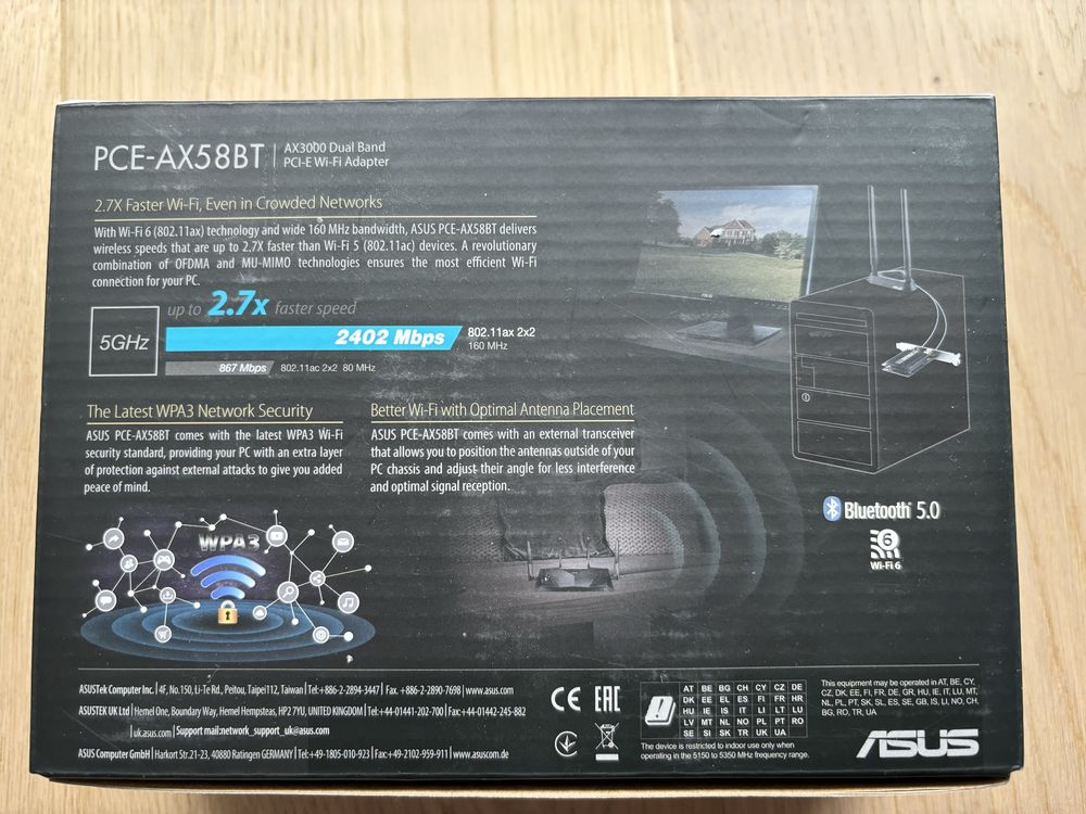 Karta sieciowa wewnętrzna Asus PCE-AX58BT