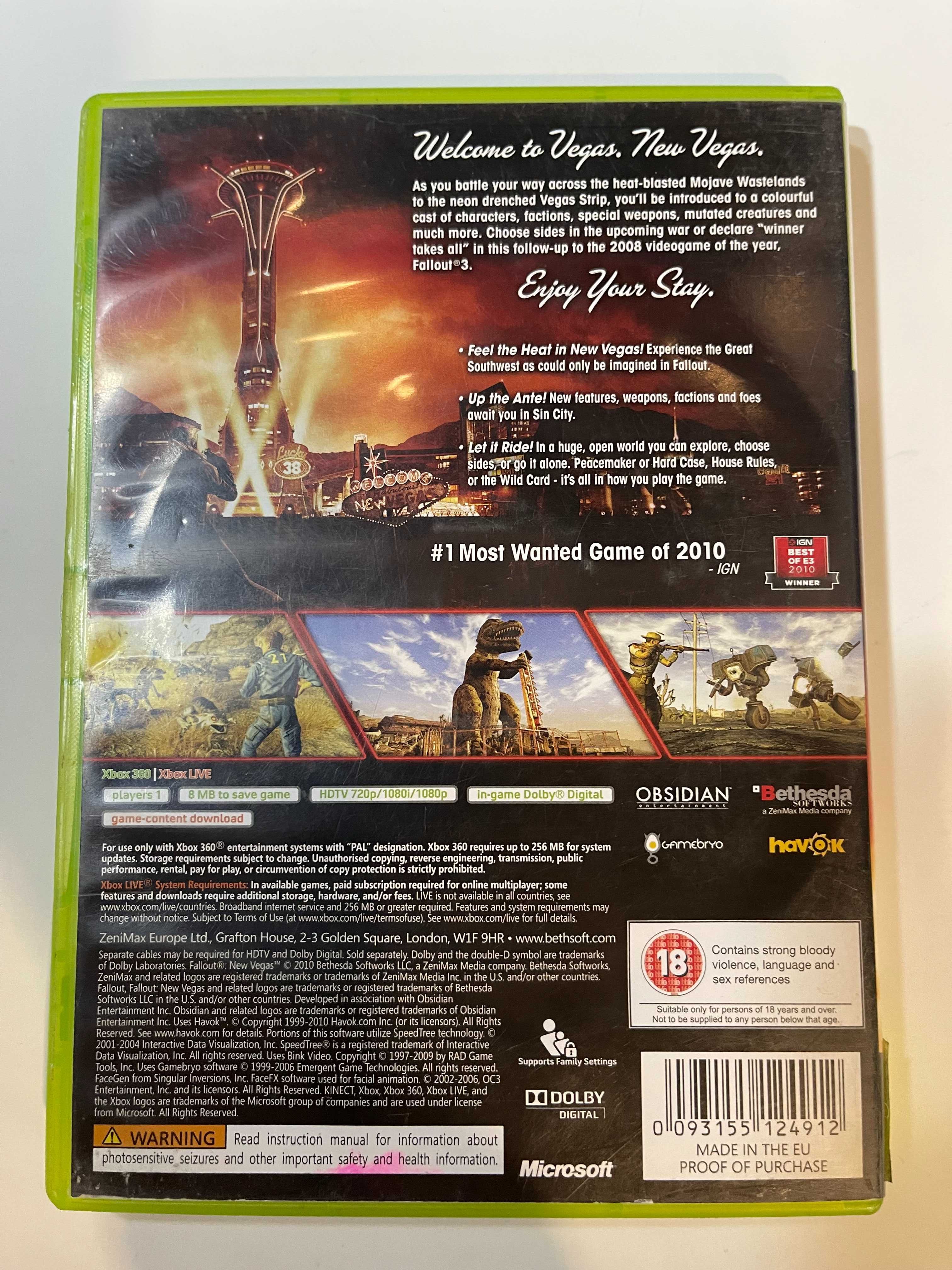 Fallout New Vegas Xbox 360