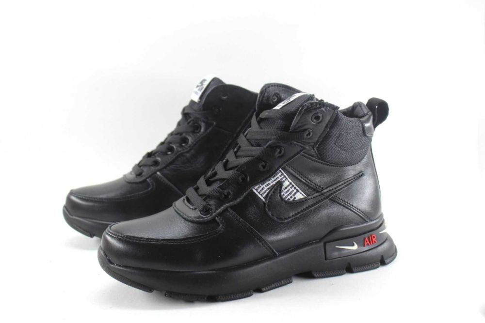 Зимові шкіряні кросівки Nike, черевики на хутрі. унісекс. з 36 по 41р