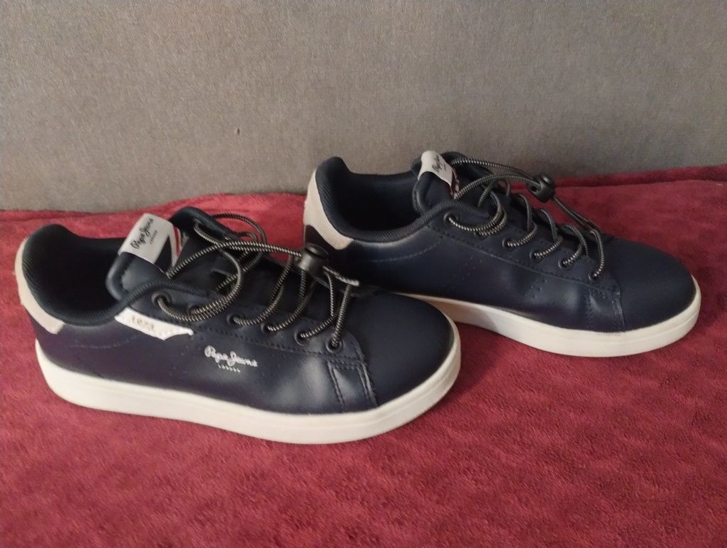 PEPE JEANS sneakersy, tenisówki skórzane chłopięce