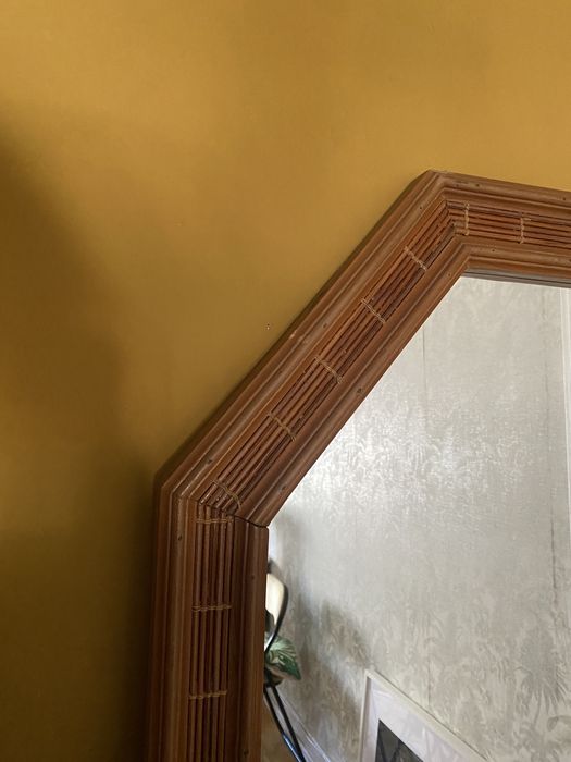 Espelho Vintage bambu e pinho