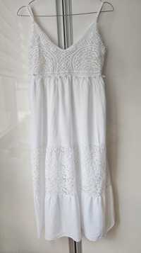 Letnia sukienka biała z wiskozy M