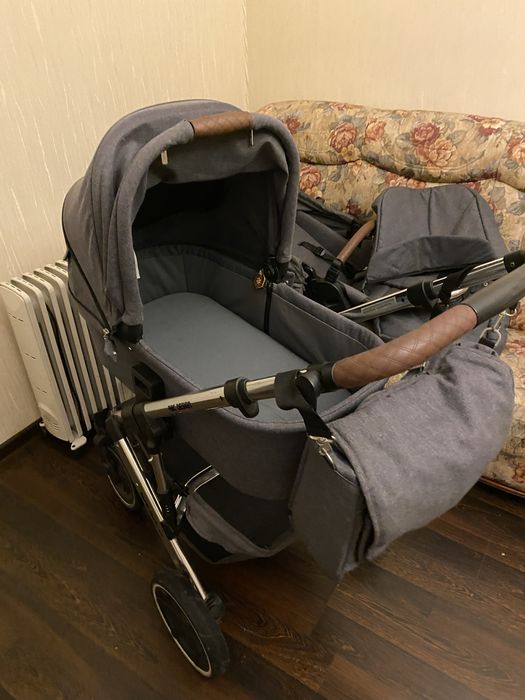 Коляска люлька 2в1 ABC Desighn Diamond Ashphoult