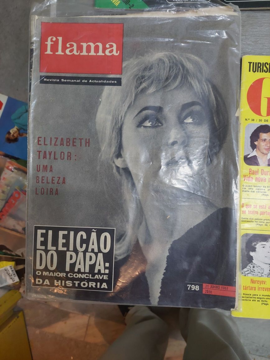 Elizabeth Taylor 7 revistas Lyz Lis antigas portuguesas
