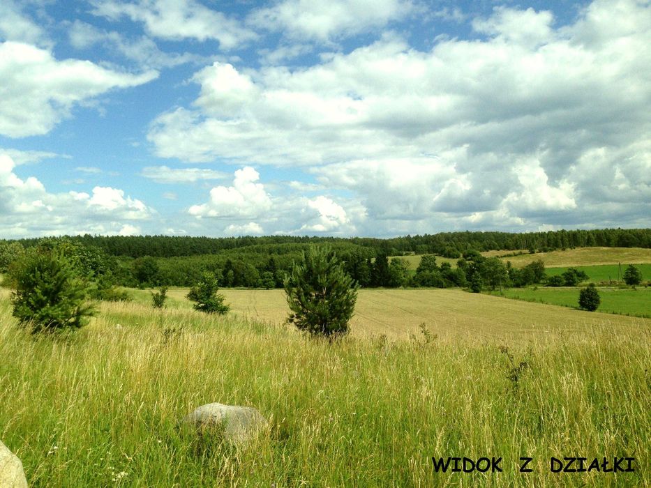 Mazury działka budowlana widokowa na pięknym wzgórzu