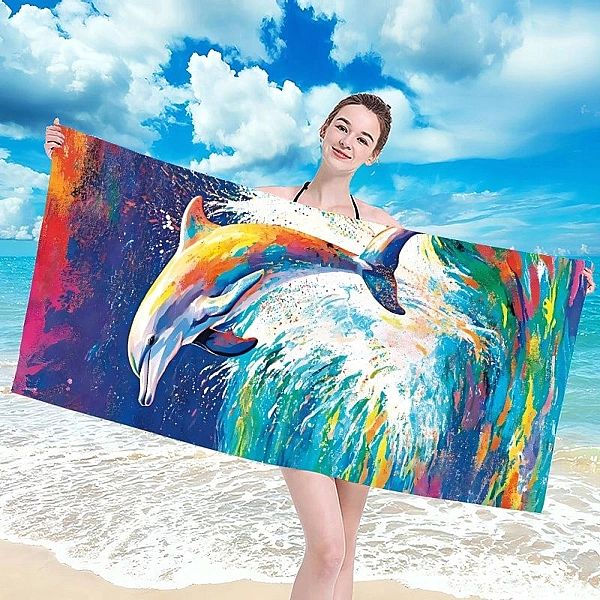 Ręcznik plażowy HOLIDAY SZYNKOSCHNĄCY mikrofibra kolorowy 100x180