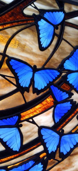 Vitral de autor Tiffany para interiores.