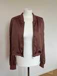 Brązowy beżowy basic bomber kurtka H&M