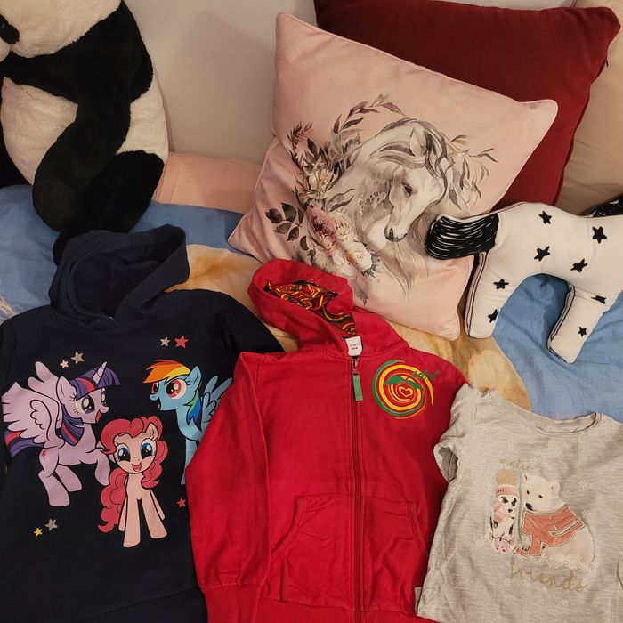 Dwie bluzy z kapturem (H&M, Coccodrillo) bluzka CoolClub 128