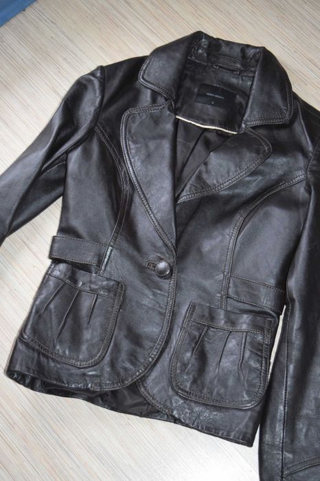 Vero Moda Piękna Kurtka skórzana damska ciemny brąz_36