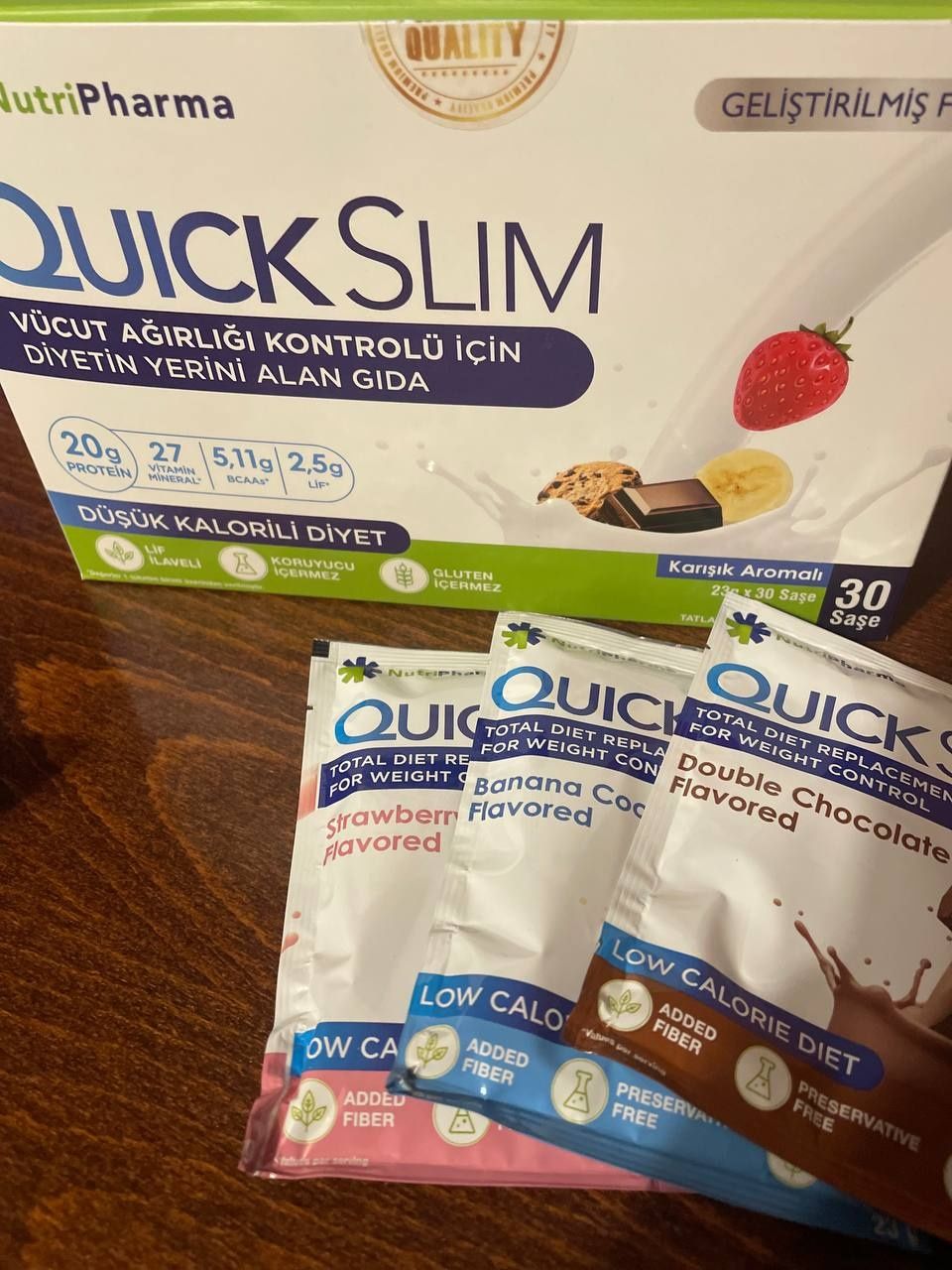 Коктейль(Харчова добавка) Quick Slim для схуднення 30 саше по 23г