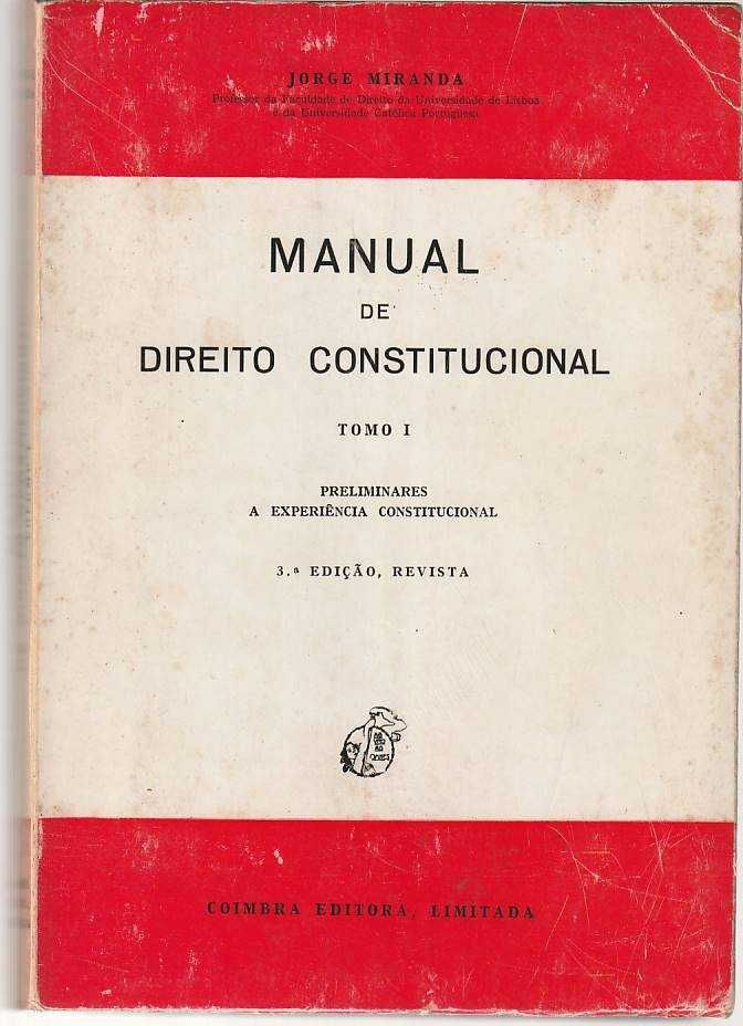 Manual de Direito Constitucional – Tomos I, II e III-Jorge Miranda