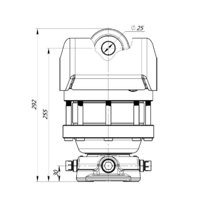 Rotator hydrauliczny 4.5 T flansza prostokątna / HDS / Wysoka osłona