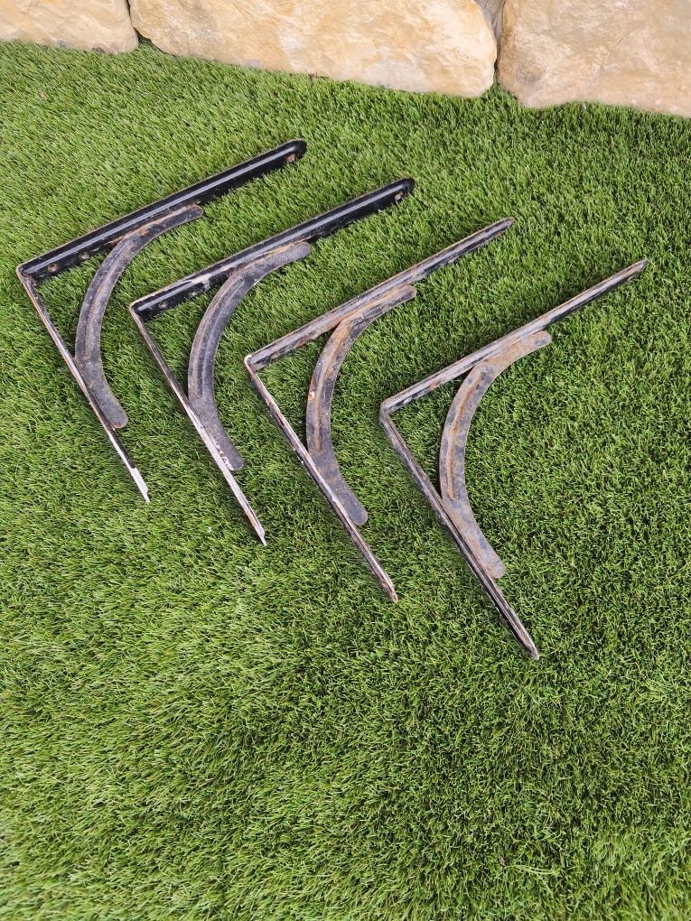 Conjunto de 4 Poleias Metal suporte estante  22cm por 27cm