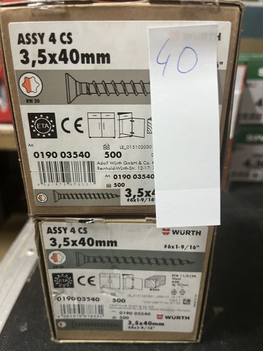 Wkręty wurth 3,5/40